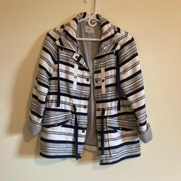 LOFT Nautical Striped Jacket - Picture 2 of 6